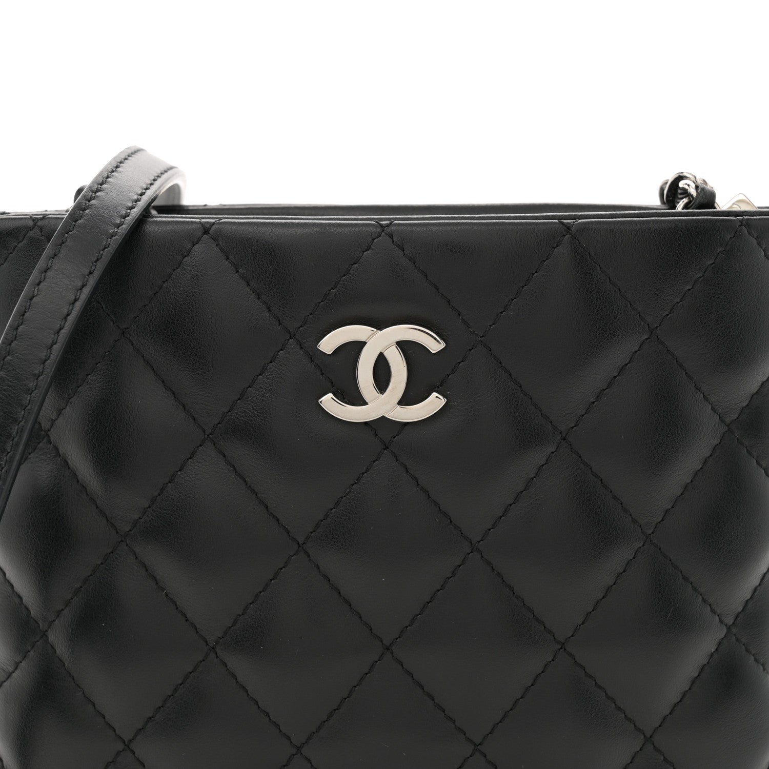 Chanel Lambskin Quilted Crossbody Bag Black 8 of 11