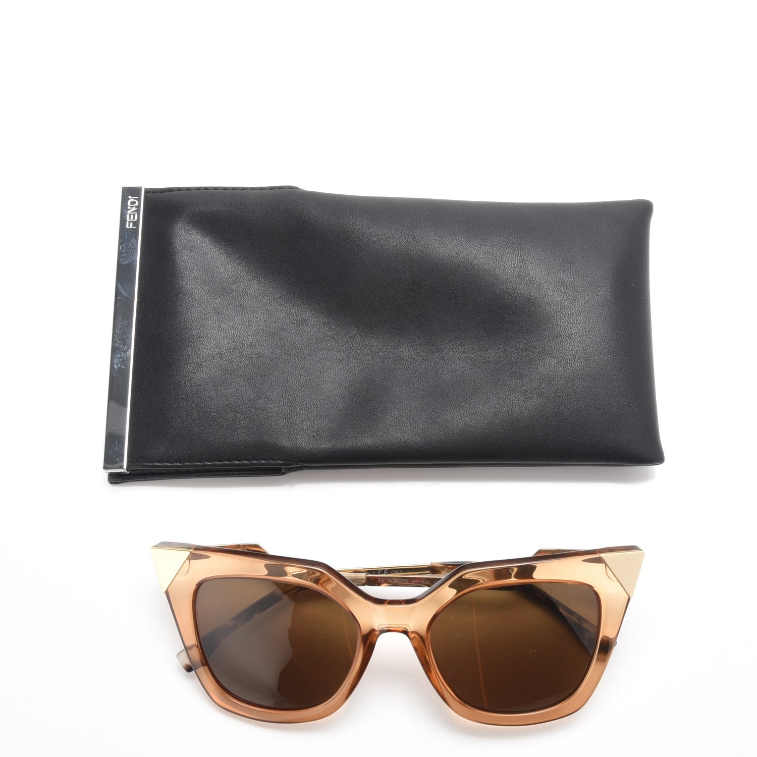 Fendi Iridia Cat Eye Sunglasses FF 0060/S Light Golden 7 of 7