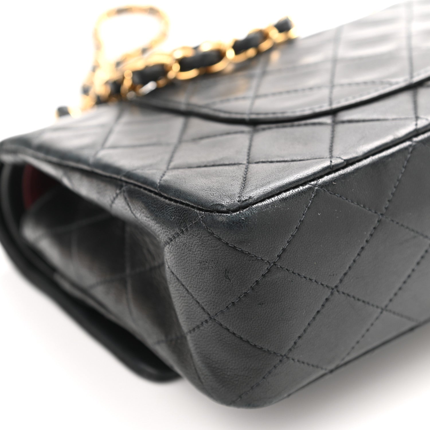 Chanel Lambskin Quilted Medium Double Flap Black 12 of 19