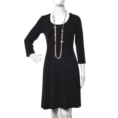 Chanel Graduated Pearl CC Long Necklace Gold Silver 2 of 6
