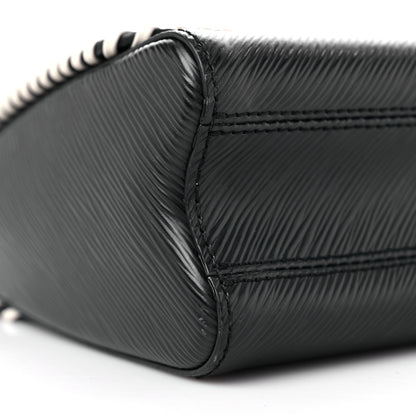 Louis Vuitton Epi Embroidered Twist Shoulder Bag MM Black 8 of 13