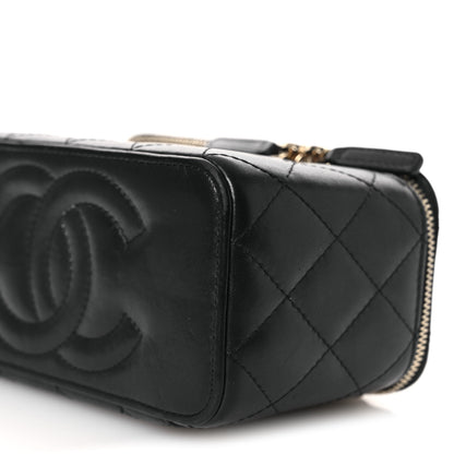 Chanel Lambskin Quilted Small Pillow Crush Vanity Case With Chain Black 10 of 12