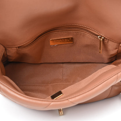 Chanel Lambskin Quilted Medium Chanel 19 Flap Brown 5 of 9