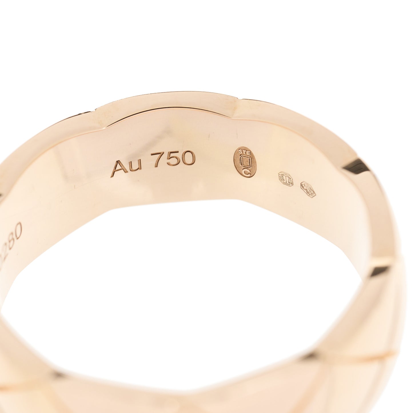 18K Beige Gold Diamond Small Coco Crush Ring 56 7.75