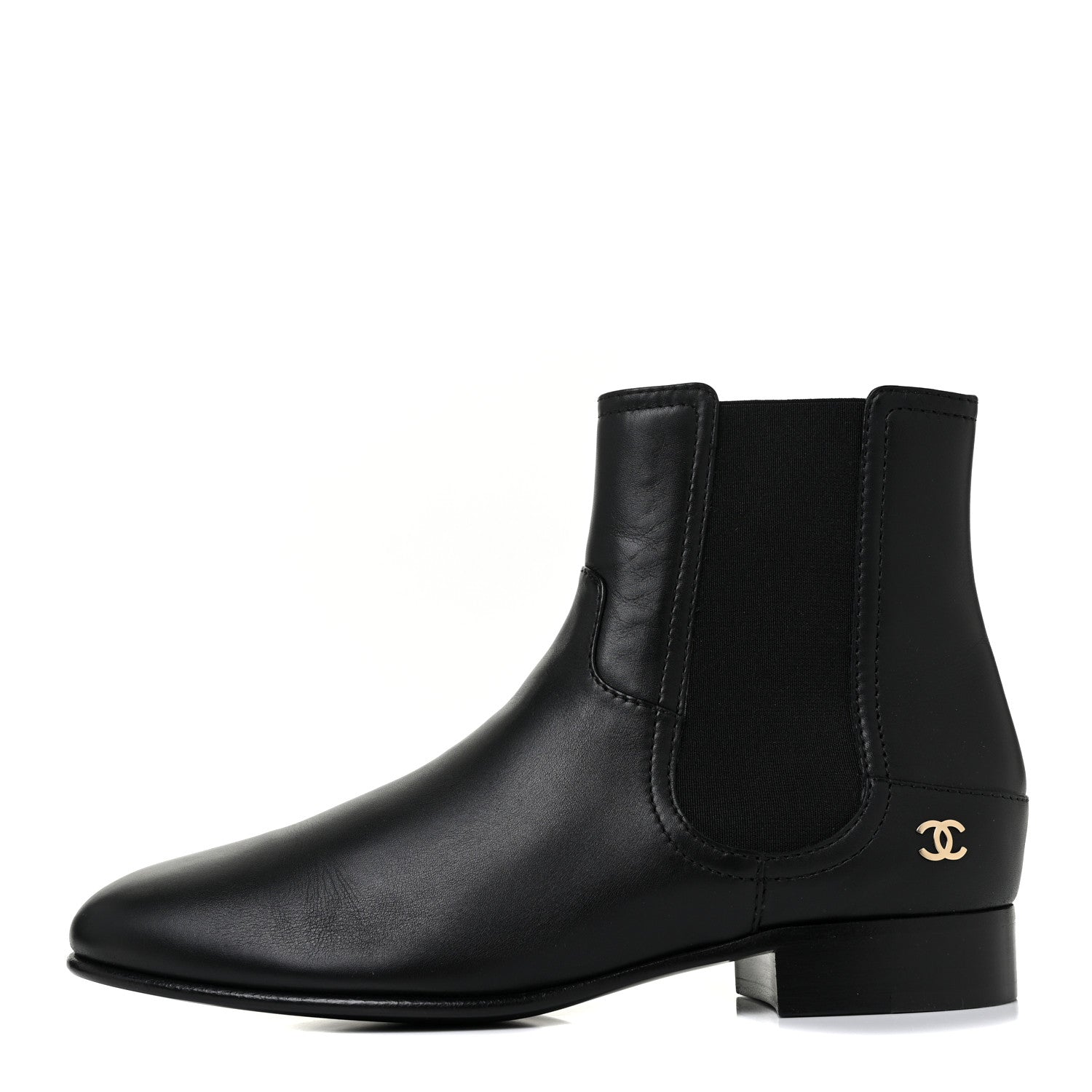 Chanel Calfskin Elastic Short Boots 40 Black 1 of 9