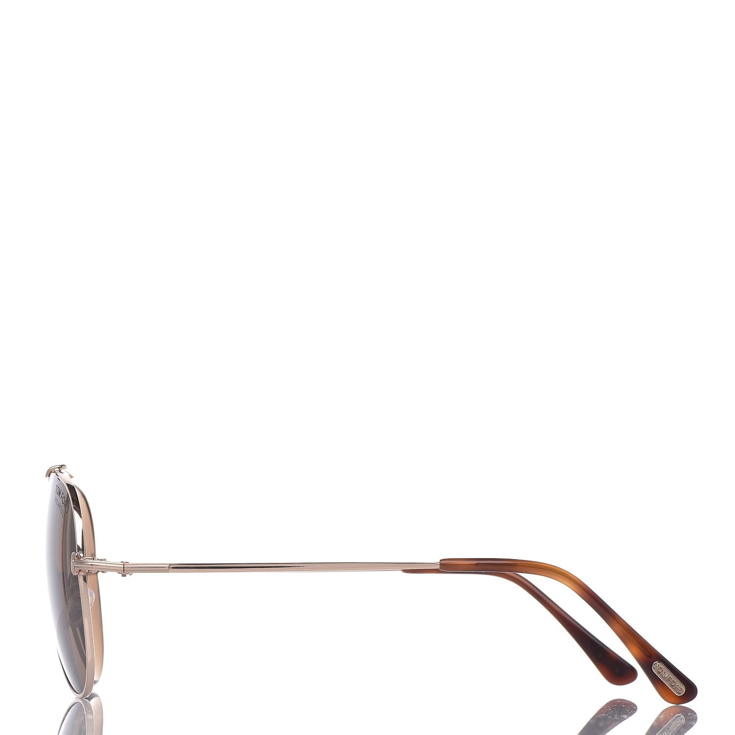 Tom Ford Indiana Aviator Sunglasses TF497 Brown Gold 3 of 8