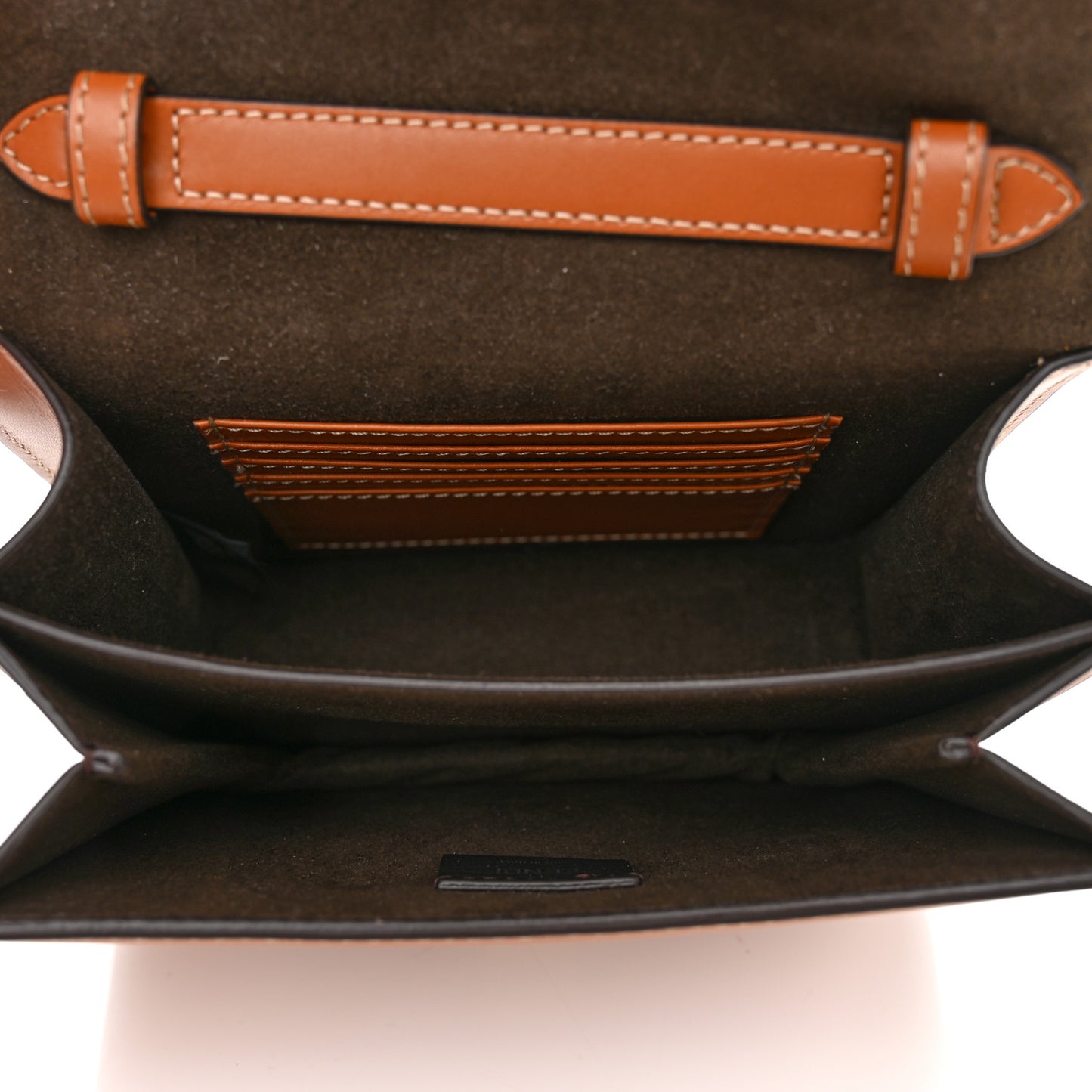 Vitello King Crystal Fab Crossbody Bag Cuoio