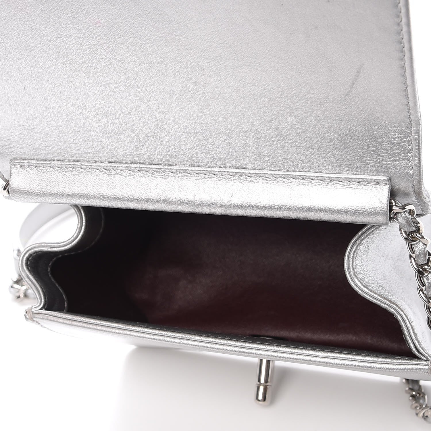 Chanel Metallic Calfskin Mini Propeller Flap Silver 5 of 16