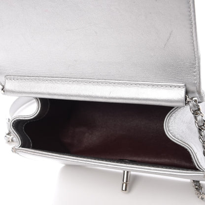 Chanel Metallic Calfskin Mini Propeller Flap Silver 5 of 16