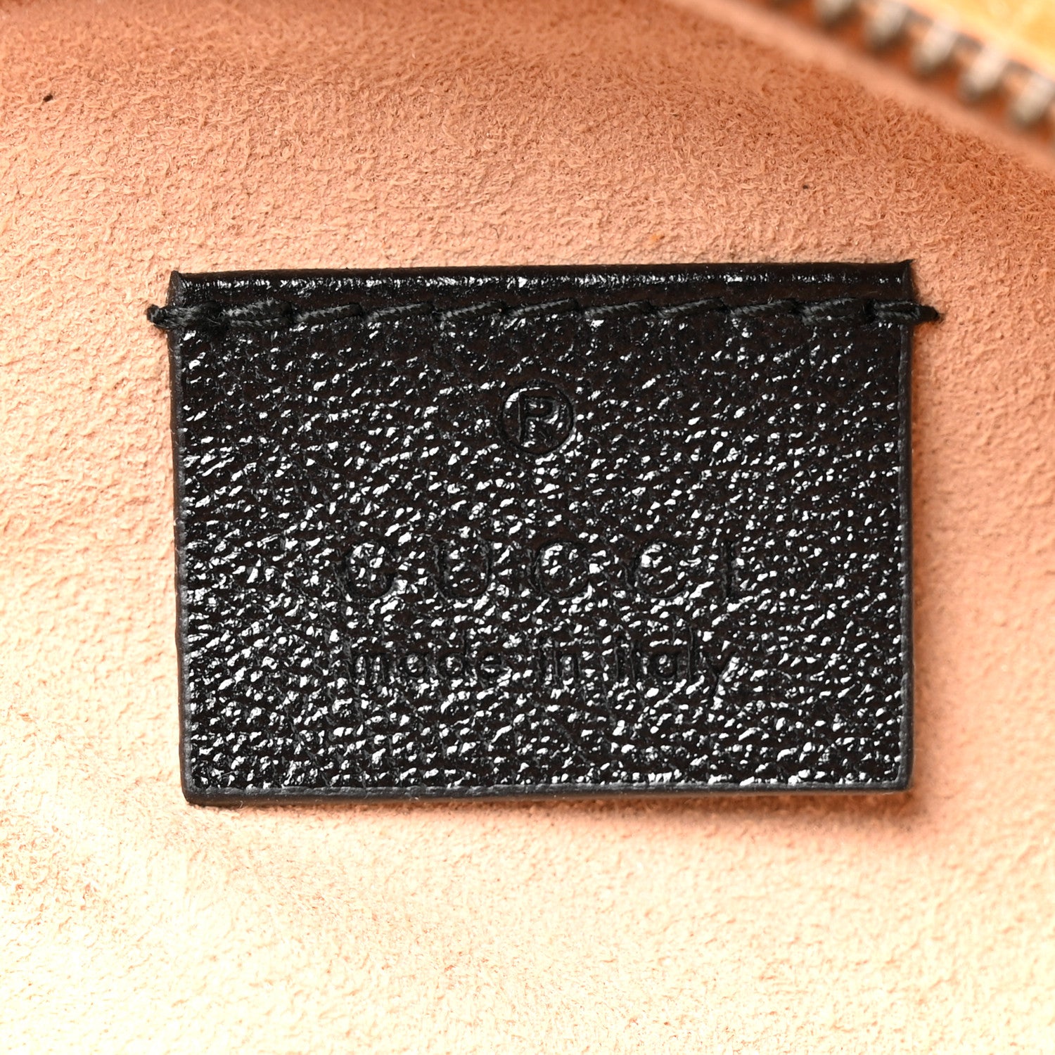 Gucci Azalea Calfskin Matelasse Diagonal Mini Torchon GG Marmont Round Shoulder Bag Cognac Black 6 of 10