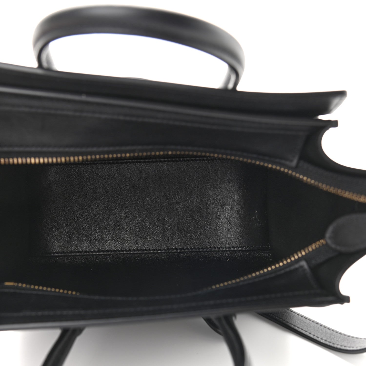Celine Smooth Calfskin Nano Luggage Black 5 of 9