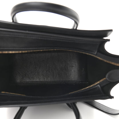 Celine Smooth Calfskin Nano Luggage Black 5 of 9