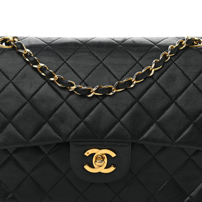 Chanel Lambskin Quilted Medium Double Flap Black 8 of 18