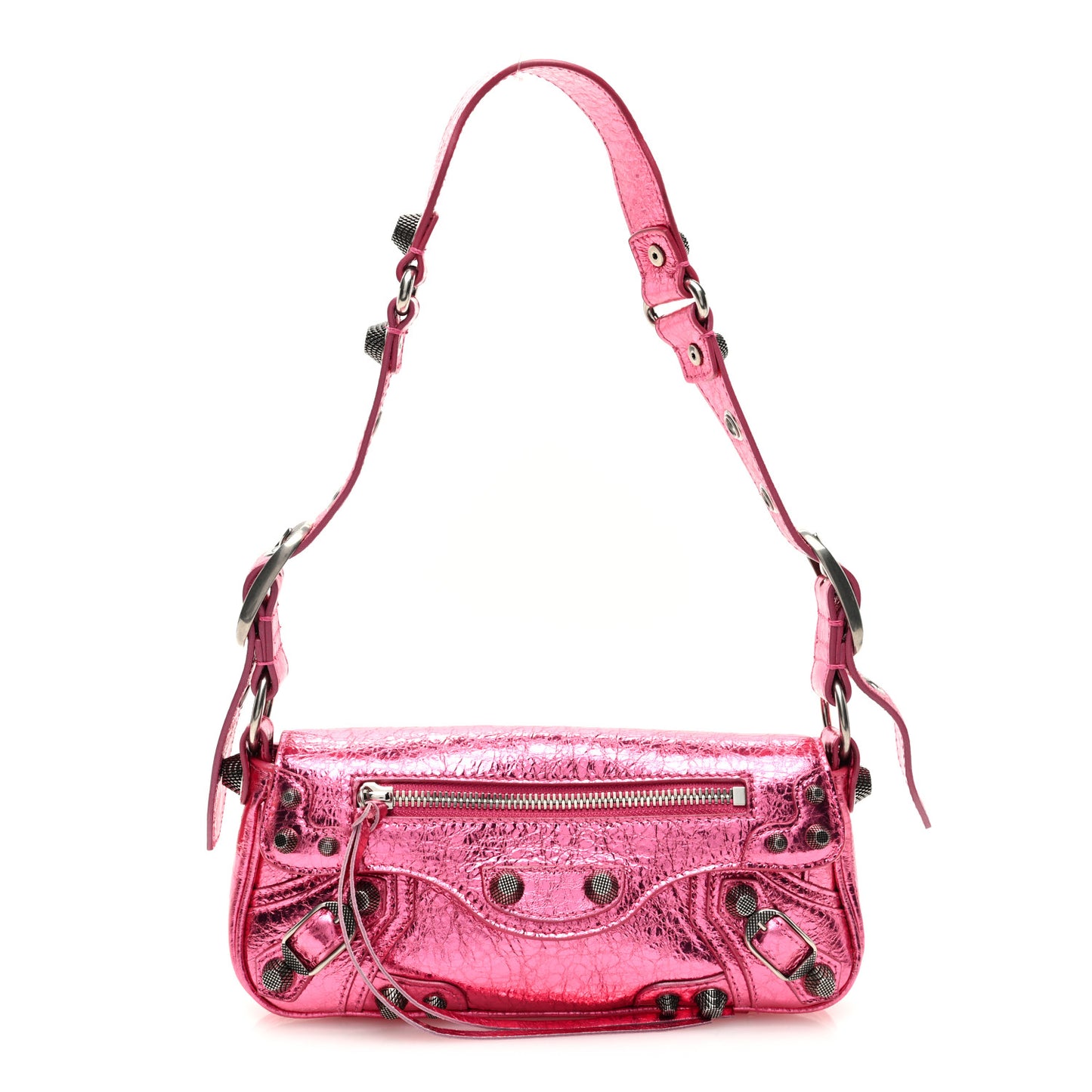 Metallic Agneau Arena Le Cagole Sling Bag XS Pink