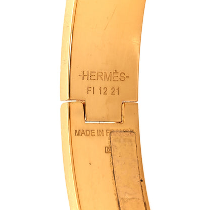 Hermes Enamel Narrow Clic Clac H Bracelet GM Marron Glace 4 of 5