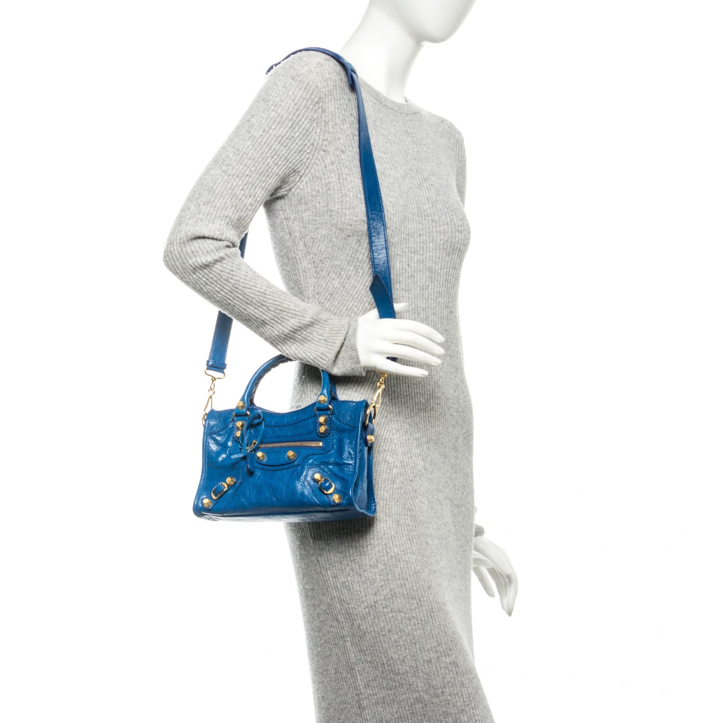 Agneau Giant 12 Gold Hardware Mini City Bleu Lazuli