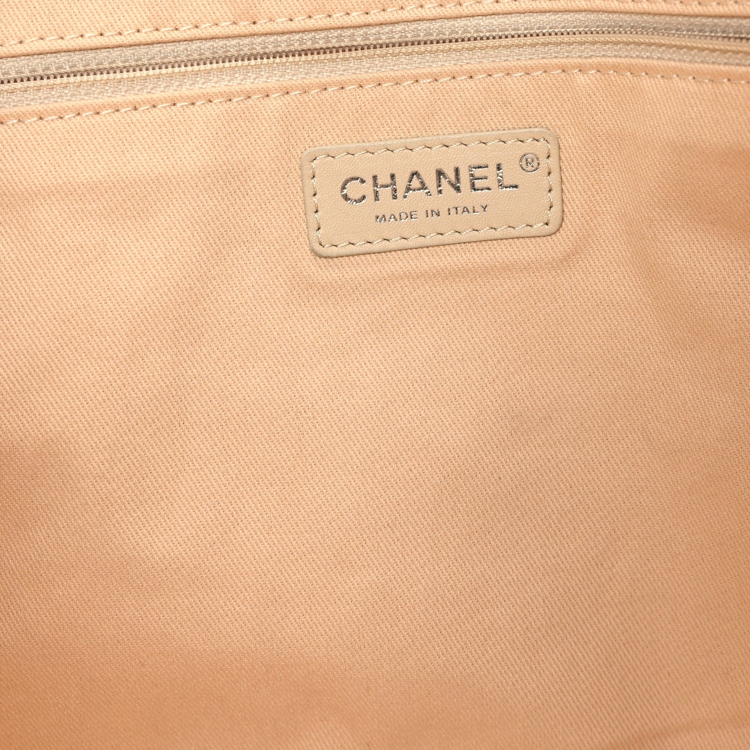 Chanel Canvas Large Shopping Tote White Beige 6 of 11