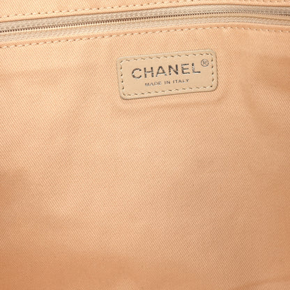 Chanel Canvas Large Shopping Tote White Beige 6 of 11