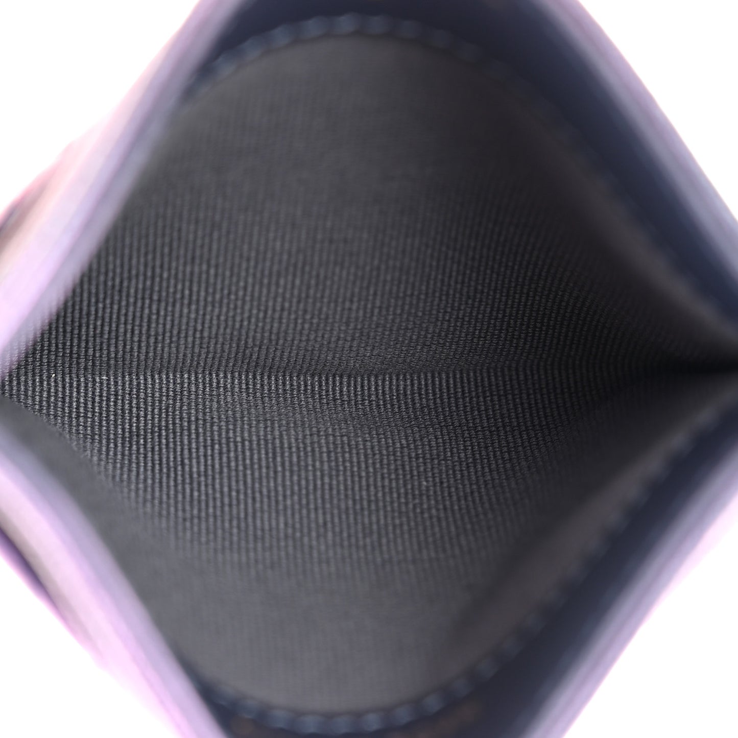 Iridescent Caviar Quilted Card Holder Dark Blue