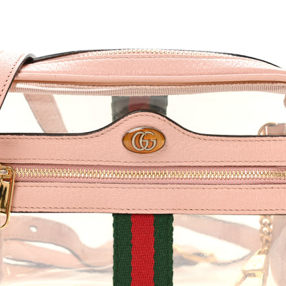 Gucci Vinyl Web Mini Ophidia Transparent Shoulder Bag Perfect Pink 7 of 9