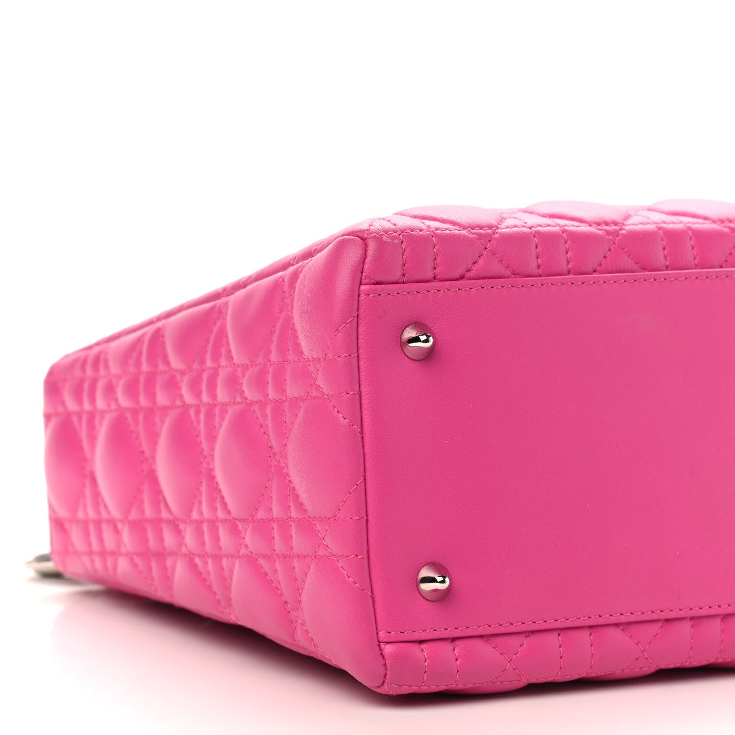 Christian Dior Lambskin Cannage Medium Lady Dior Pink 9 of 10