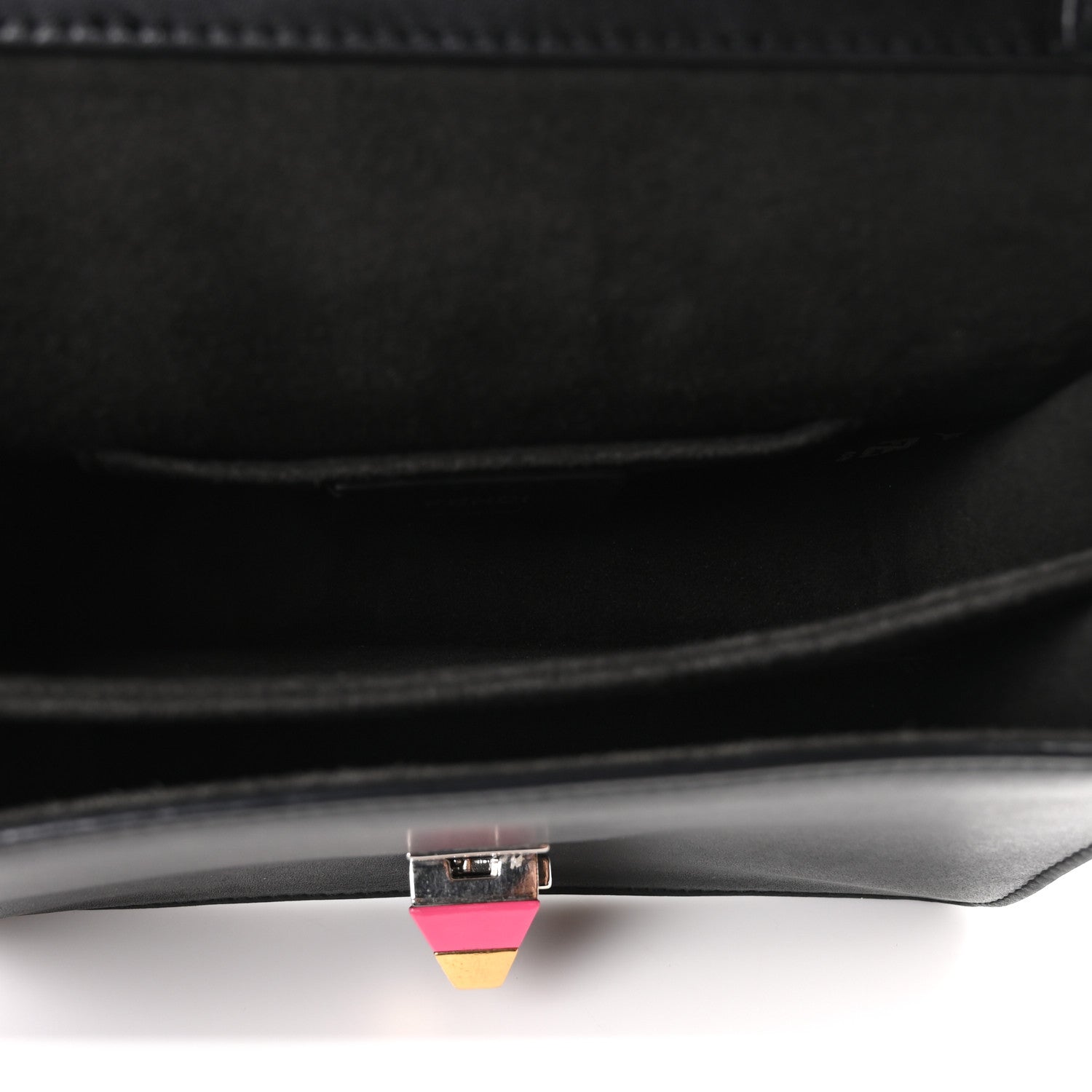 Fendi Vitello Liberty Fun Fair Metal Studded Small Kan I Shoulder Bag Black Multicolor 5 of 10