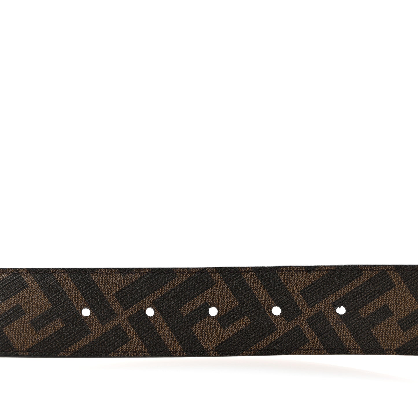 Cuoio Romano Glazed Fabric FF Reversible Belt Black Tobacco