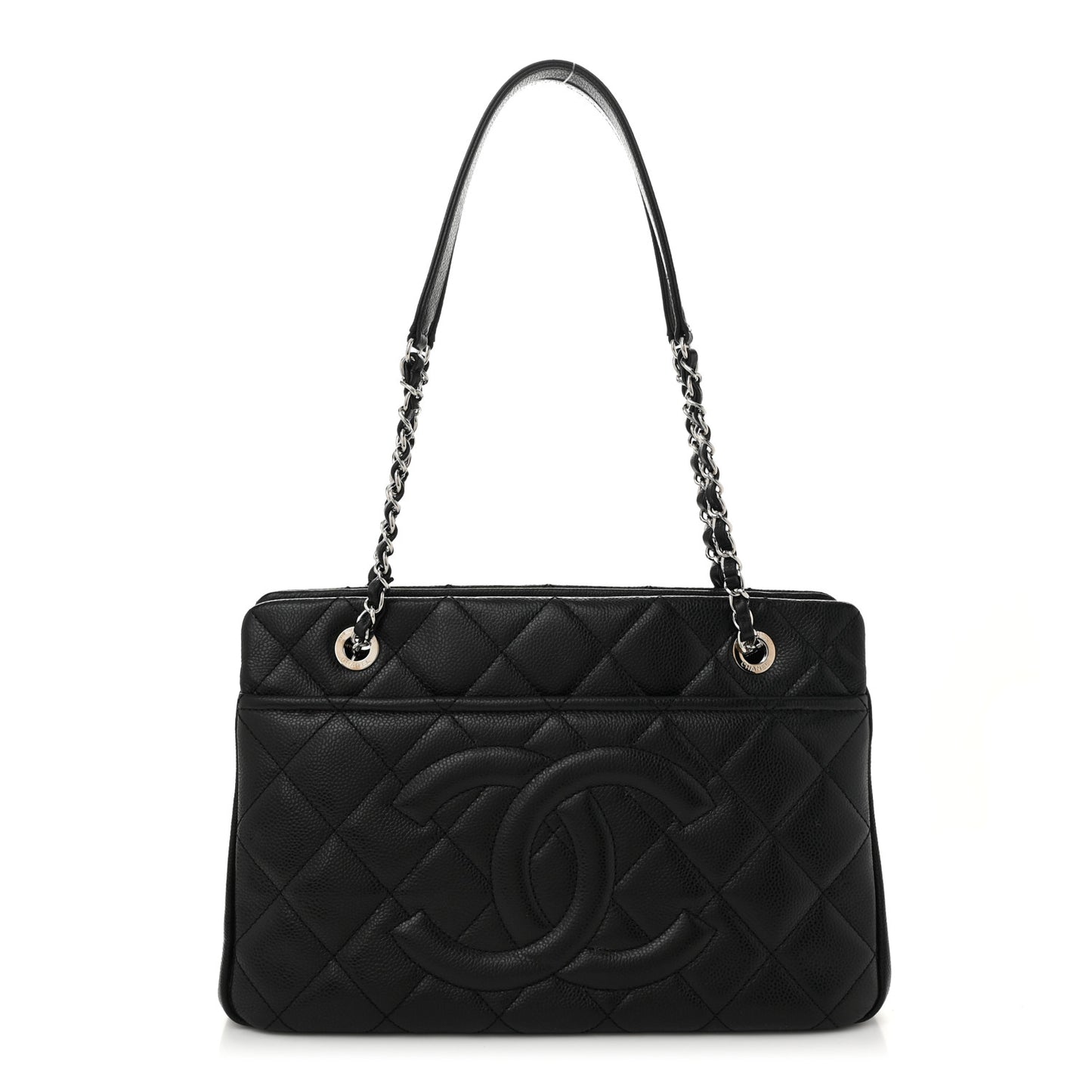 Caviar Quilted CC Timeless Soft Tote Black