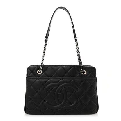 Chanel Caviar Quilted CC Timeless Soft Tote Black 1 of 10