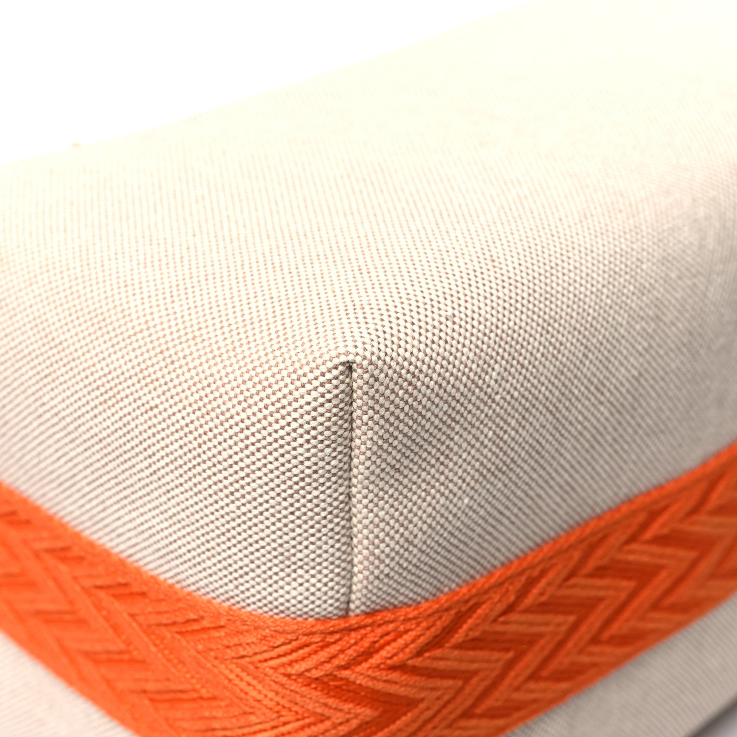 Hermes Canvas Large Bride-A-Brac Pouch Natural Orange 10 of 11