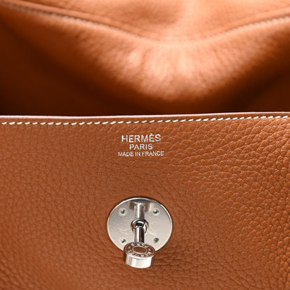 Hermes Taurillon Clemence Lindy 34 Gold 6 of 10