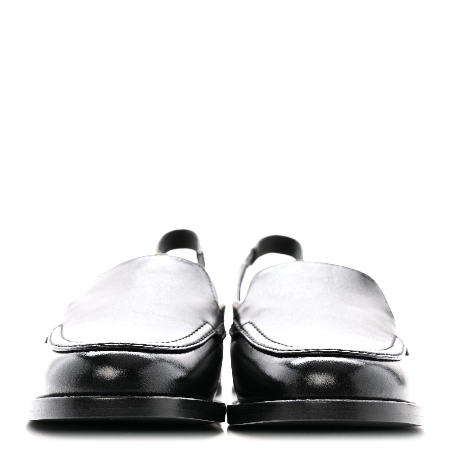 Chanel Glazed Calfskin CC Slingback Flats 38.5 Black 3 of 12