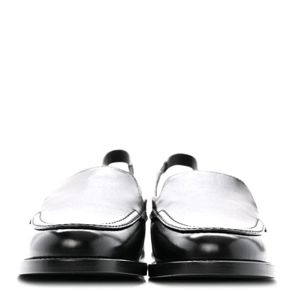 Chanel Glazed Calfskin CC Slingback Flats 38.5 Black 3 of 12