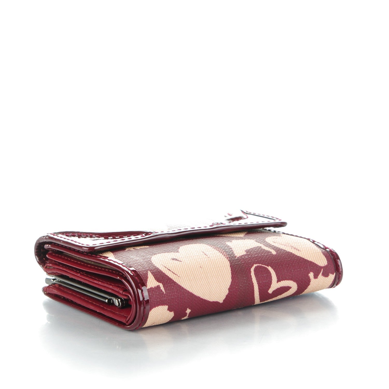 Burberry Nova Check Heart Compact Wallet Berry Red 4 of 9