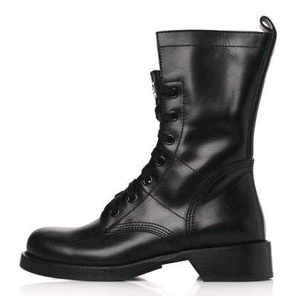 Louis Vuitton Calfskin Monogram Metropolis Flat Ranger Boots 40 Black 1 of 8