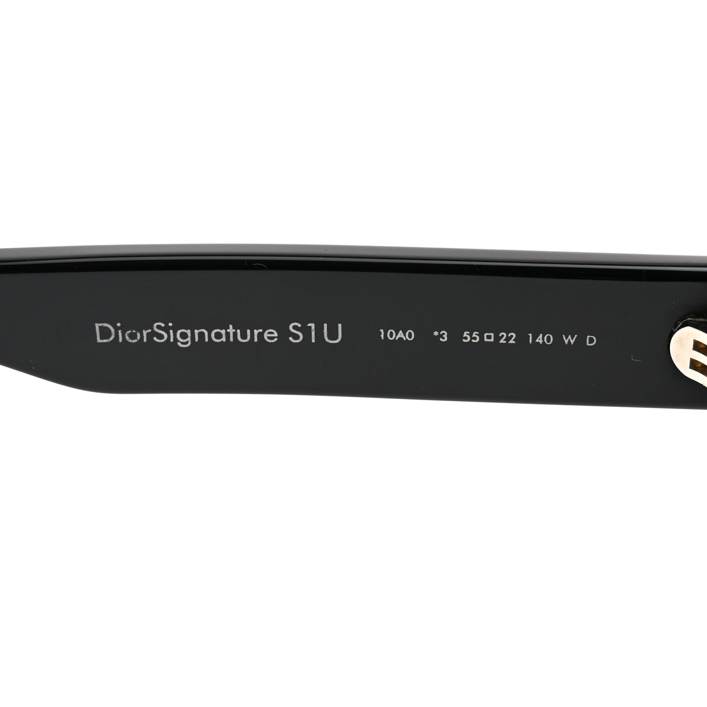 Acetate Diorsignature S1U Square Sunglasses Black