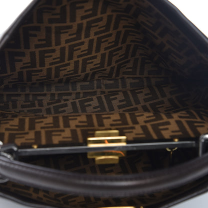 Fendi Goatskin Zucca Ombre Large Peekaboo Iconic Satchel Moro Gold Tobacco 8 of 10