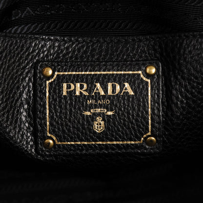 Prada Vitello Daino Twin Pocket Tote Black 6 of 9