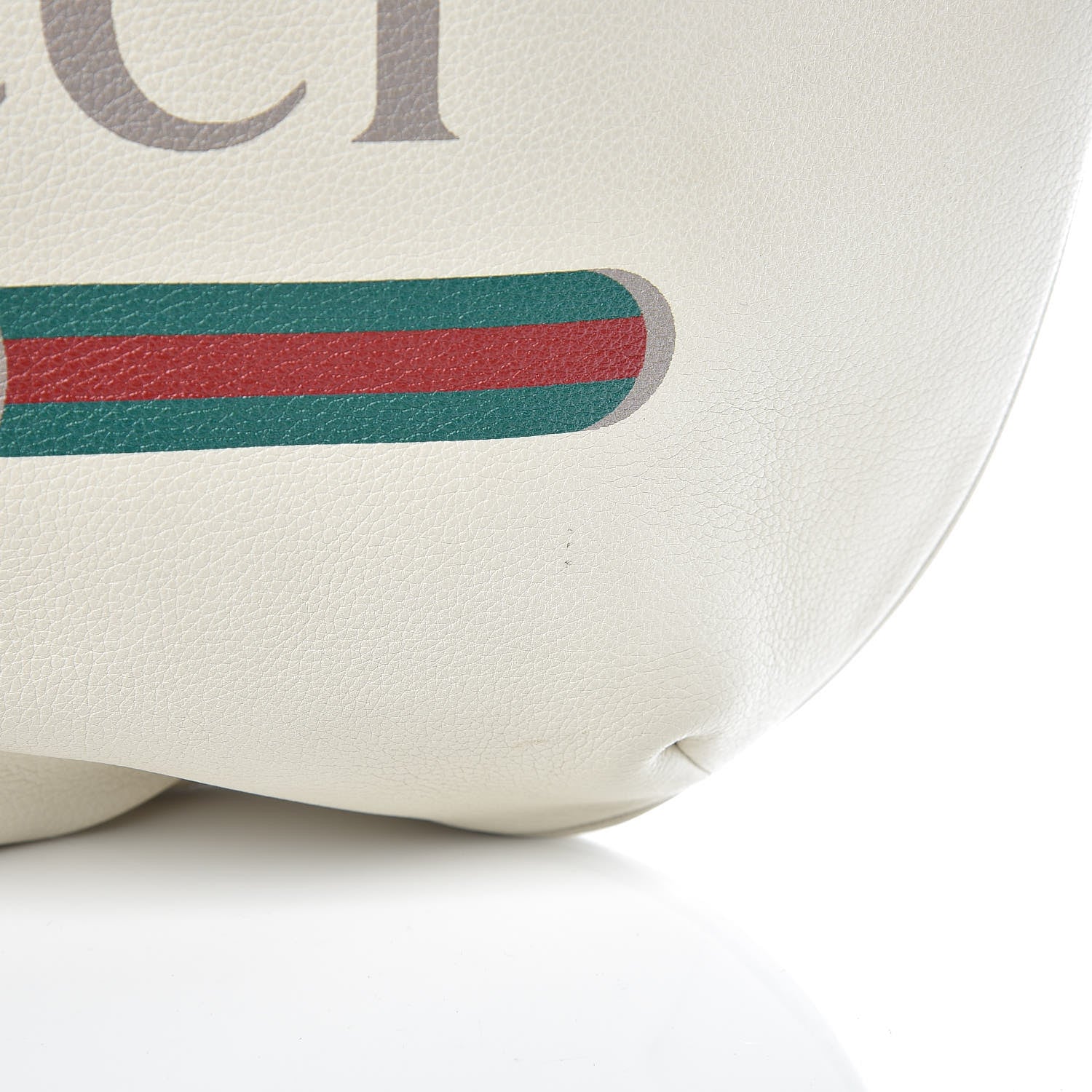 Gucci Grained Calfskin Logo Half Moon Hobo White 12 of 12