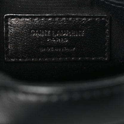 Saint Laurent Calfskin Matelasse Chevron Round Vinyle Camera Bag Black 6 of 9