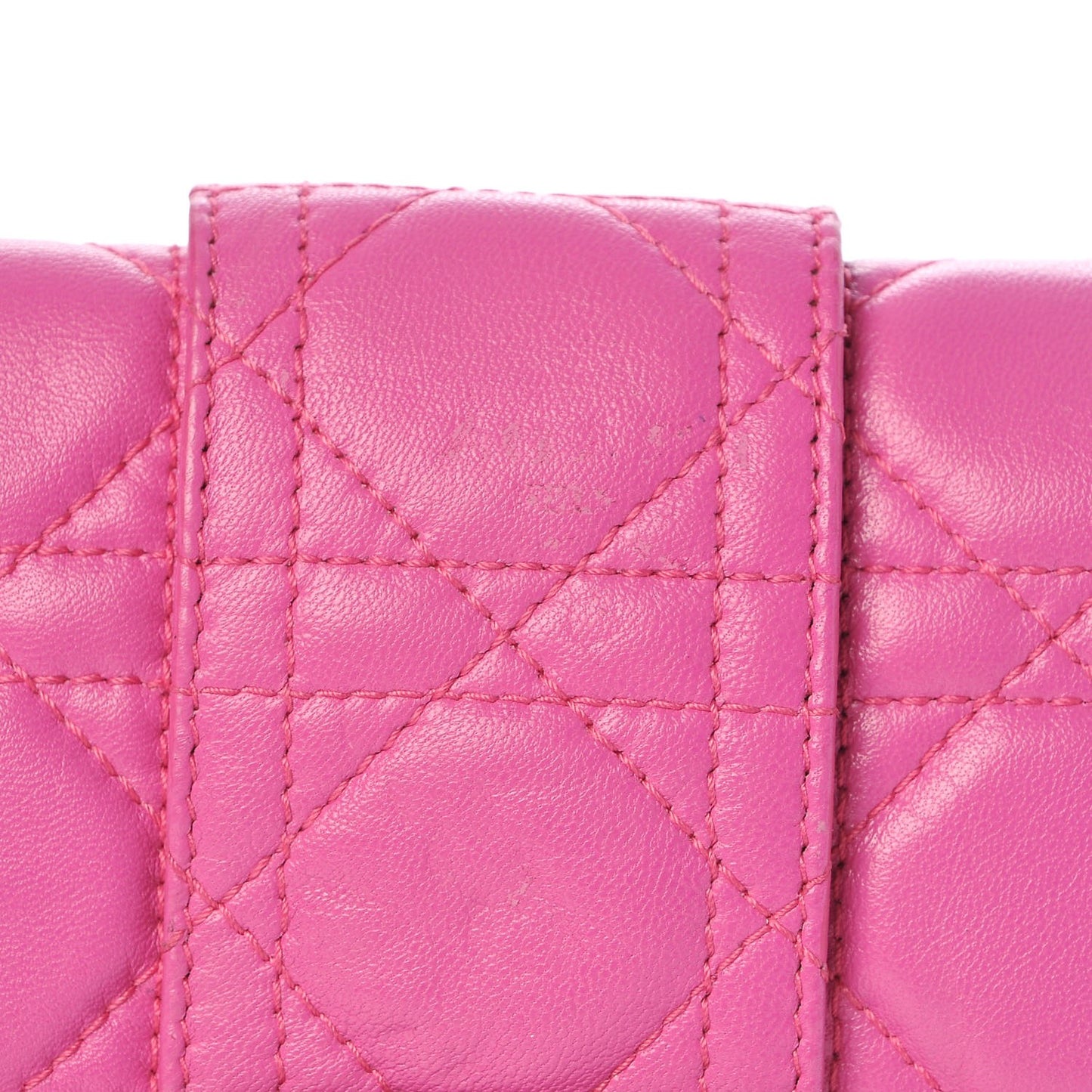 Lambskin Cannage New Lock Pouch Rose Sorbet