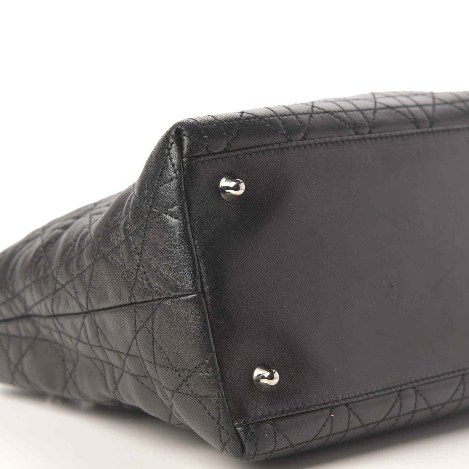 Christian Dior Lambskin Cannage Small Soft Lady Dior Tote Black 4 of 8