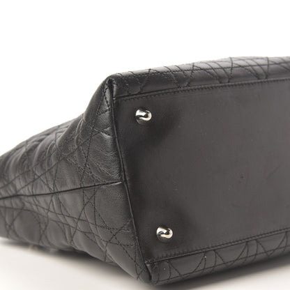 Christian Dior Lambskin Cannage Small Soft Lady Dior Tote Black 4 of 8
