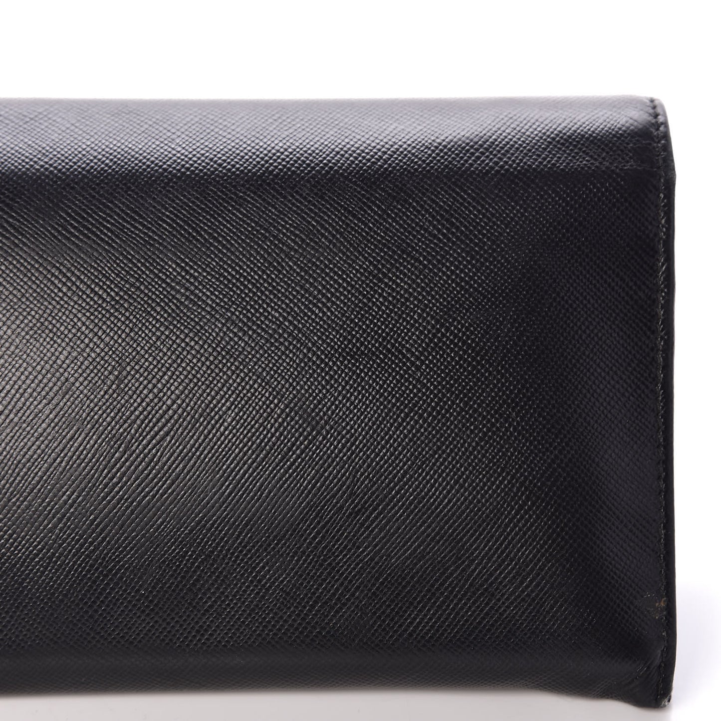 Saffiano Metal Oro Chain Wallet Black