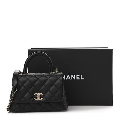 Chanel Caviar Quilted Extra Mini Coco Handle Flap Black 12 of 12