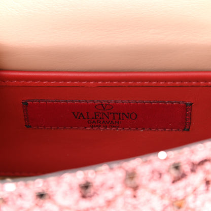 Valentino Garavani Glitter Mini Rockstud Spike Shoulder Bag Antique Pink 6 of 9