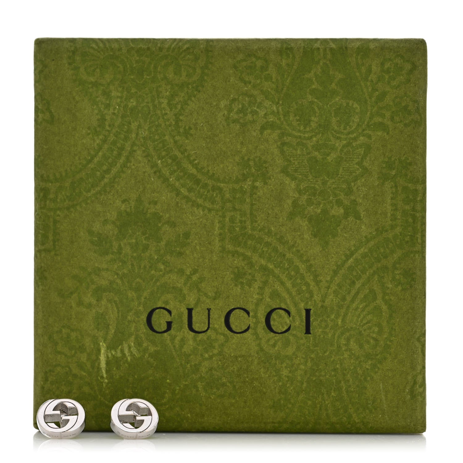 Gucci Sterling Silver Interlocking GG Stud Earrings 6 of 6