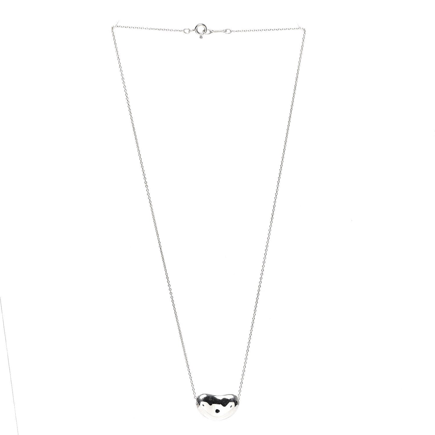 Sterling Silver 20mm Elsa Peretti Bean Pendant Necklace