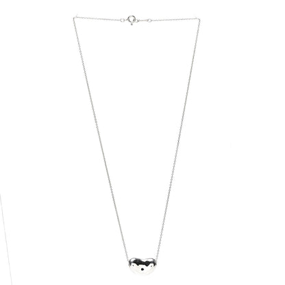 Tiffany Sterling Silver 20mm Elsa Peretti Bean Pendant Necklace 3 of 6