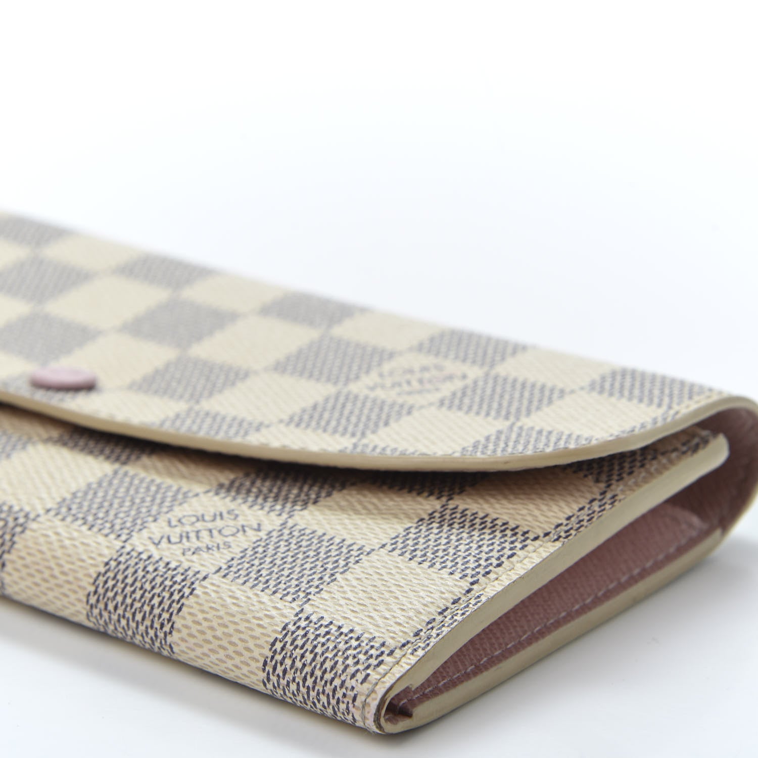 Louis Vuitton Damier Azur Emilie Wallet Rose Ballerine 6 of 11